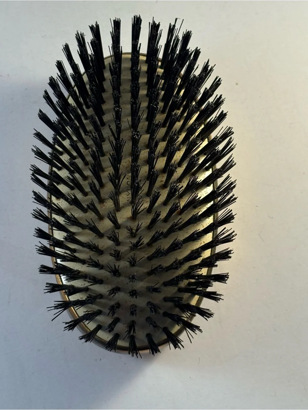 Vtg 40s 50s Cavalier Military Style Palm Hair Clothes Brush Nylon Bristle Box